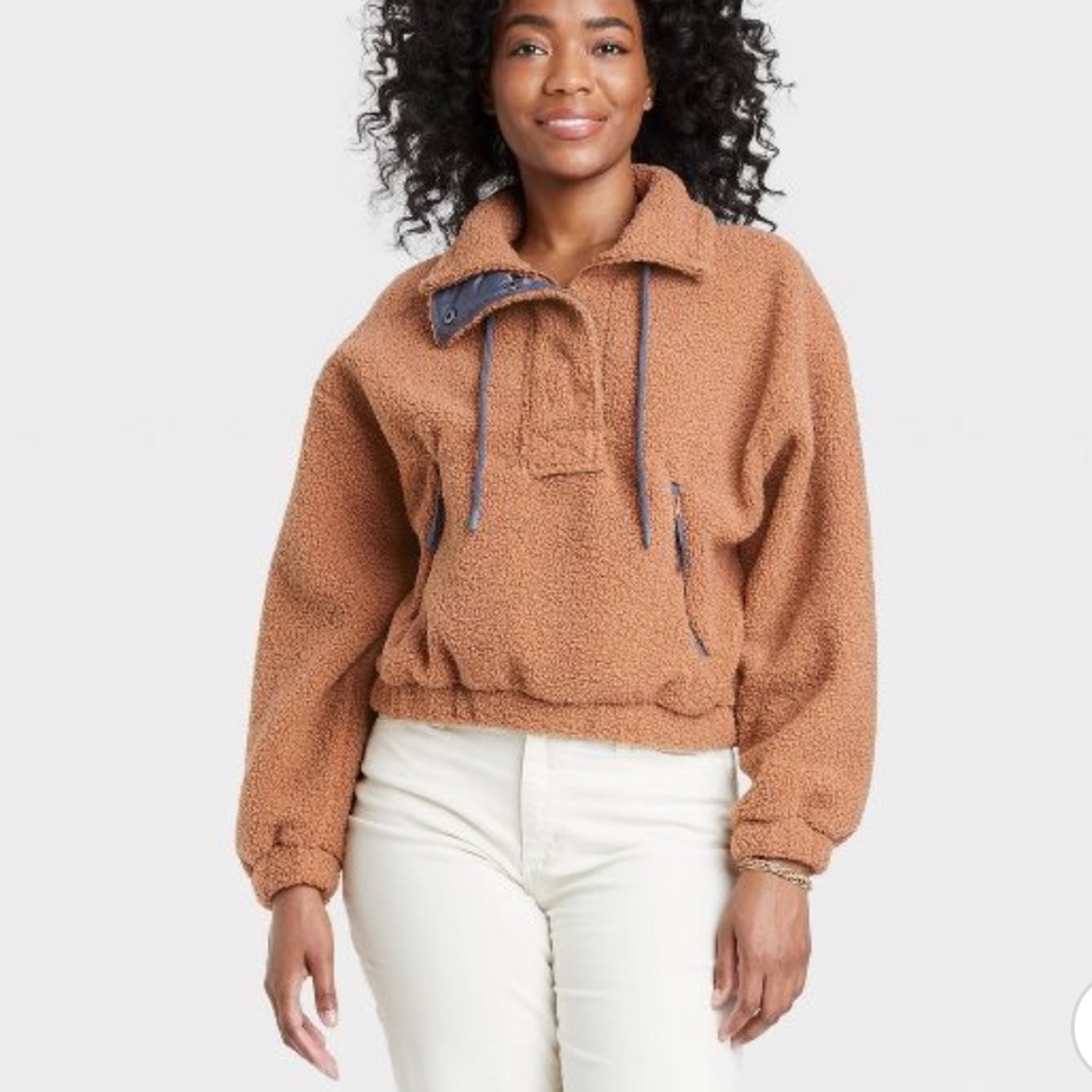 BROWN SHERPA SWEATSHIRT